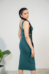 TEAL TERRAIN Bodycon Co-ord